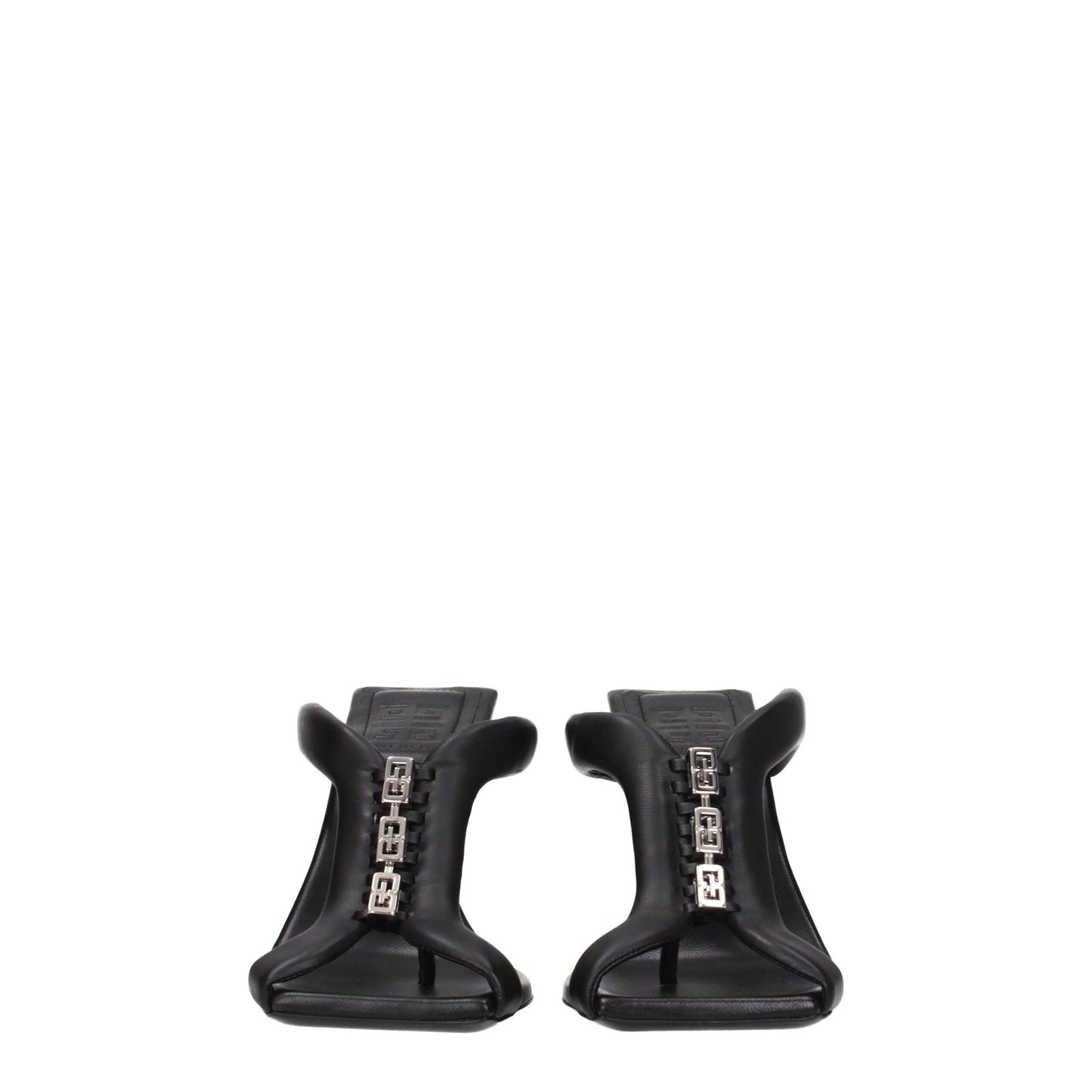 Givenchy – Schwarze Ledersandalen mit Stilettoabsatz