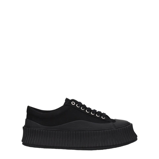 Jil Sander – Klobige Sneakers aus schwarzem Stoff