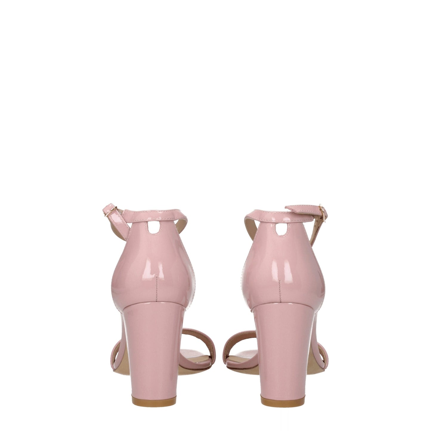 Stuart Weitzman Sandalen aus rosafarbenem Leder mit Stilettoabsatz
