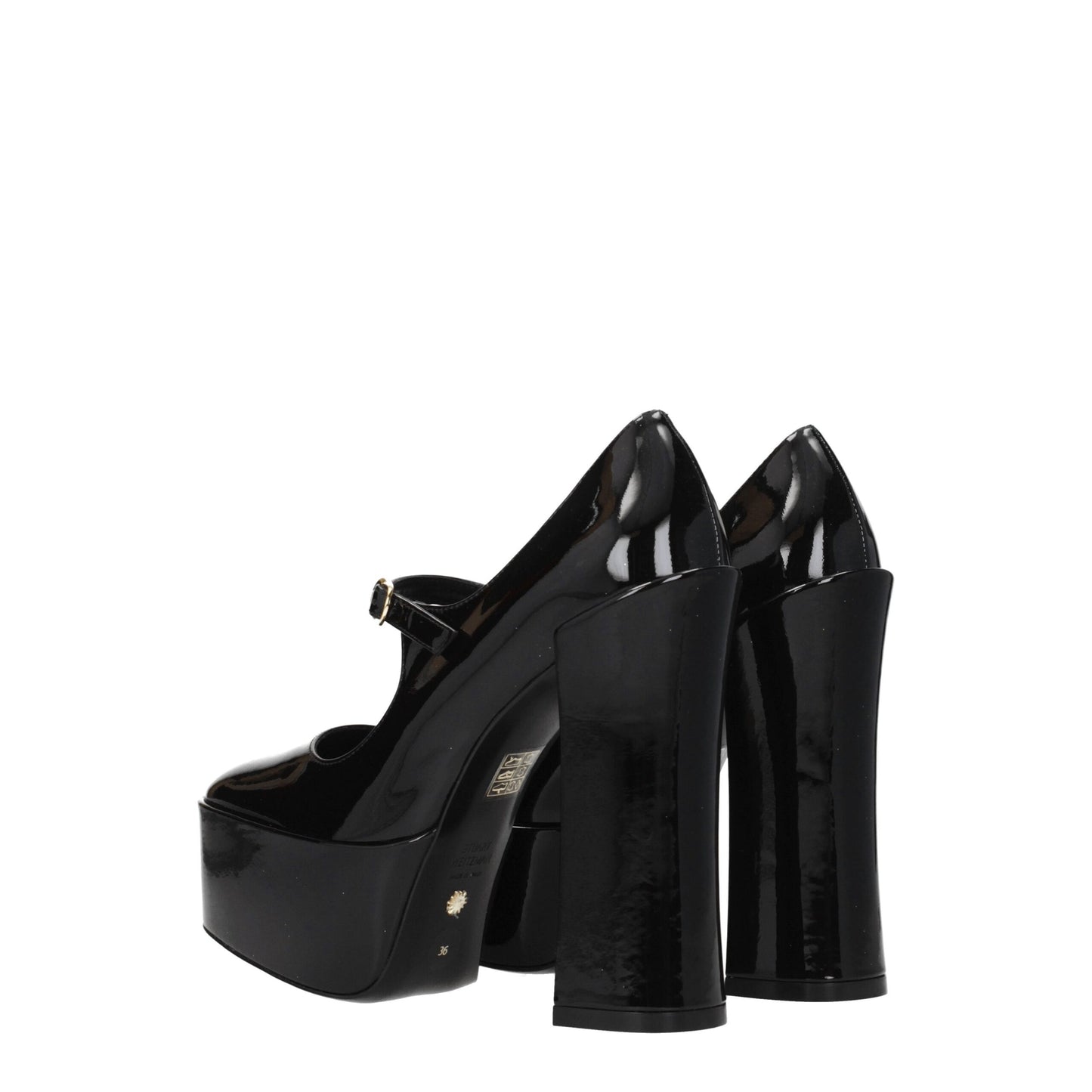 Schwarze Plateau-Pumps aus Leder von Stuart Weitzman