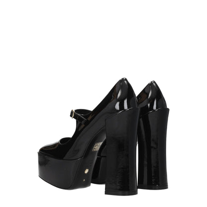 Schwarze Plateau-Pumps aus Leder von Stuart Weitzman