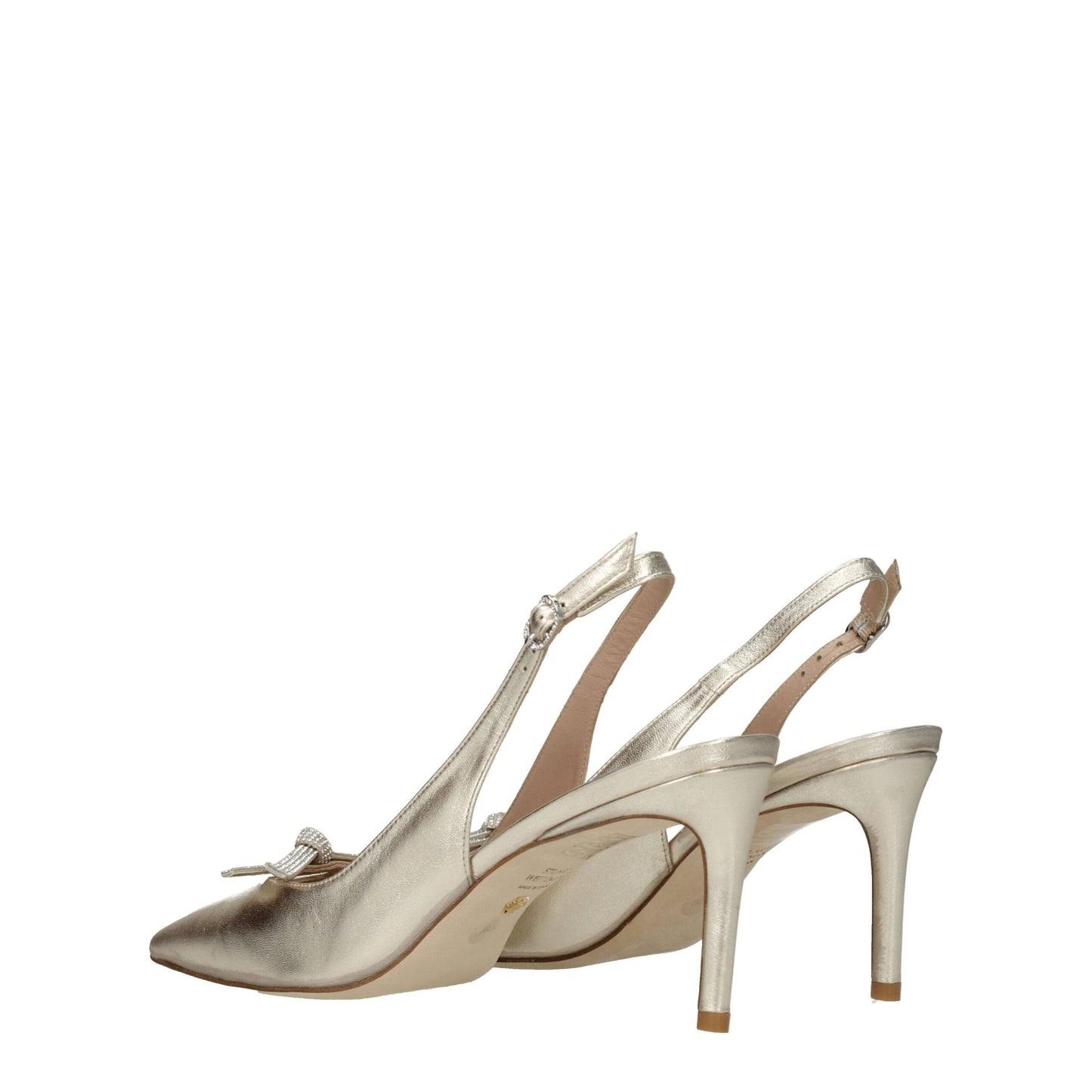 Stuart Weitzman – Goldene Ledersandalen mit Stilettoabsatz