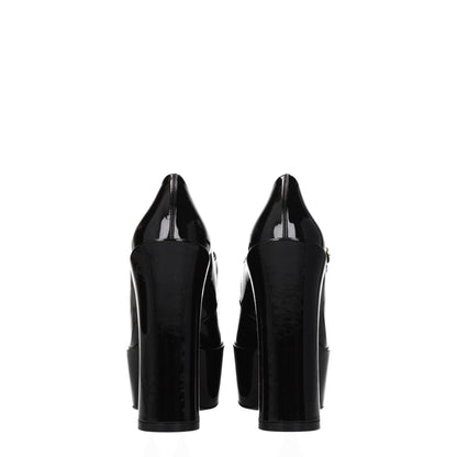 Schwarze Plateau-Pumps aus Leder von Stuart Weitzman