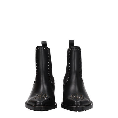 Schwarze Lederstiefeletten von Chloé