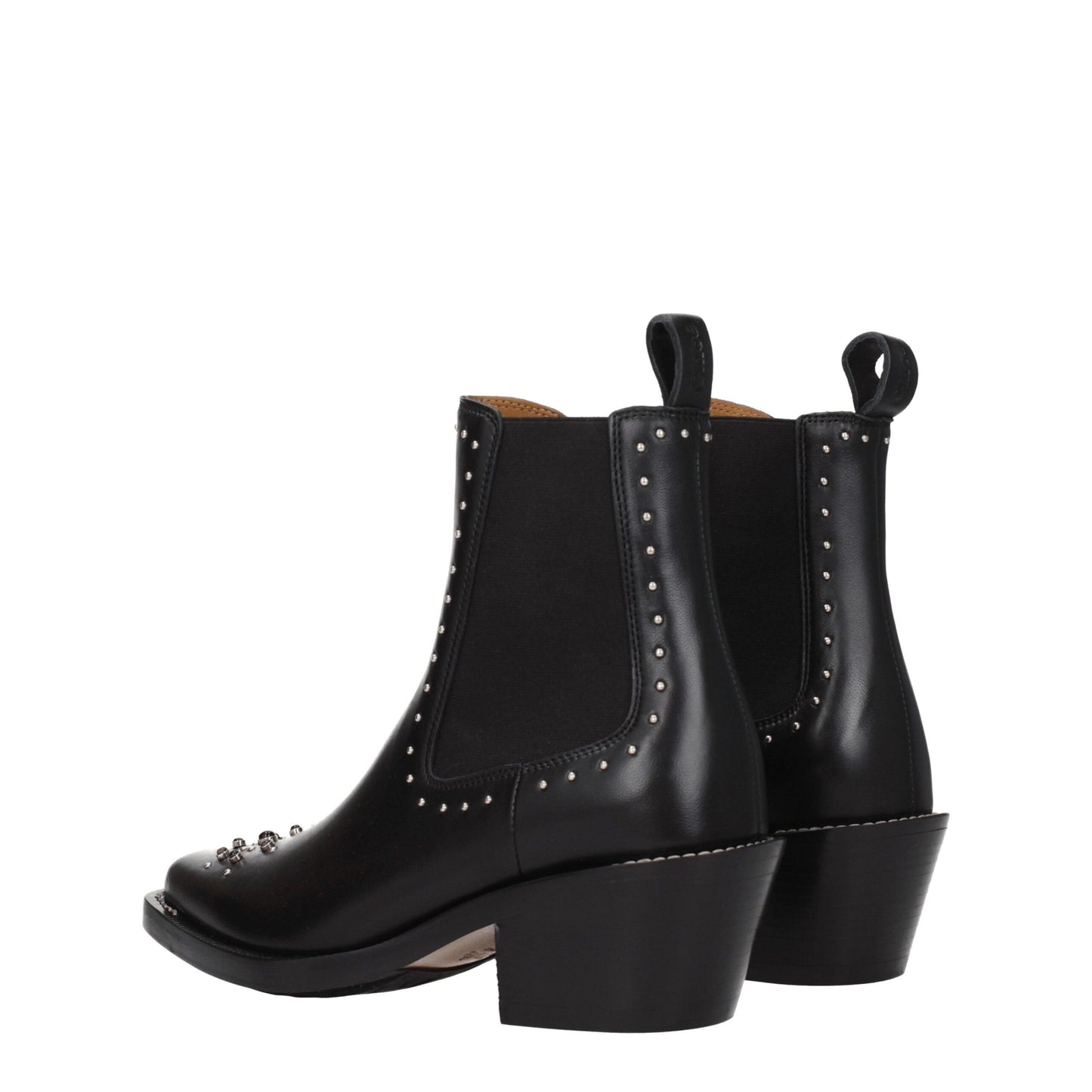 Schwarze Lederstiefeletten von Chloé