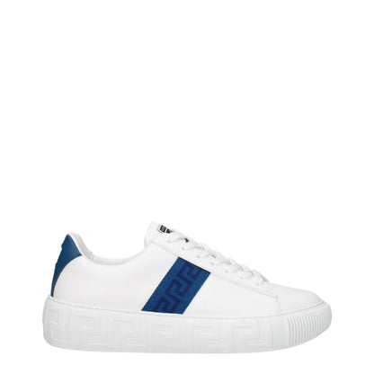 Versace Sneaker aus weißem Leder mit niedrigem Schaft