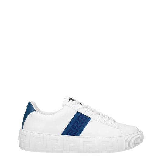 Versace Sneaker aus weißem Leder mit niedrigem Schaft