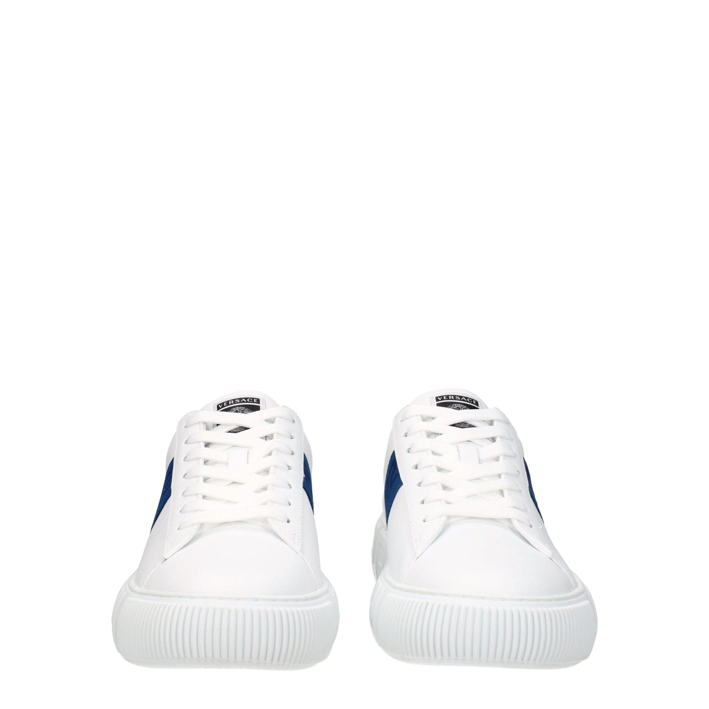 Versace Sneaker aus weißem Leder mit niedrigem Schaft