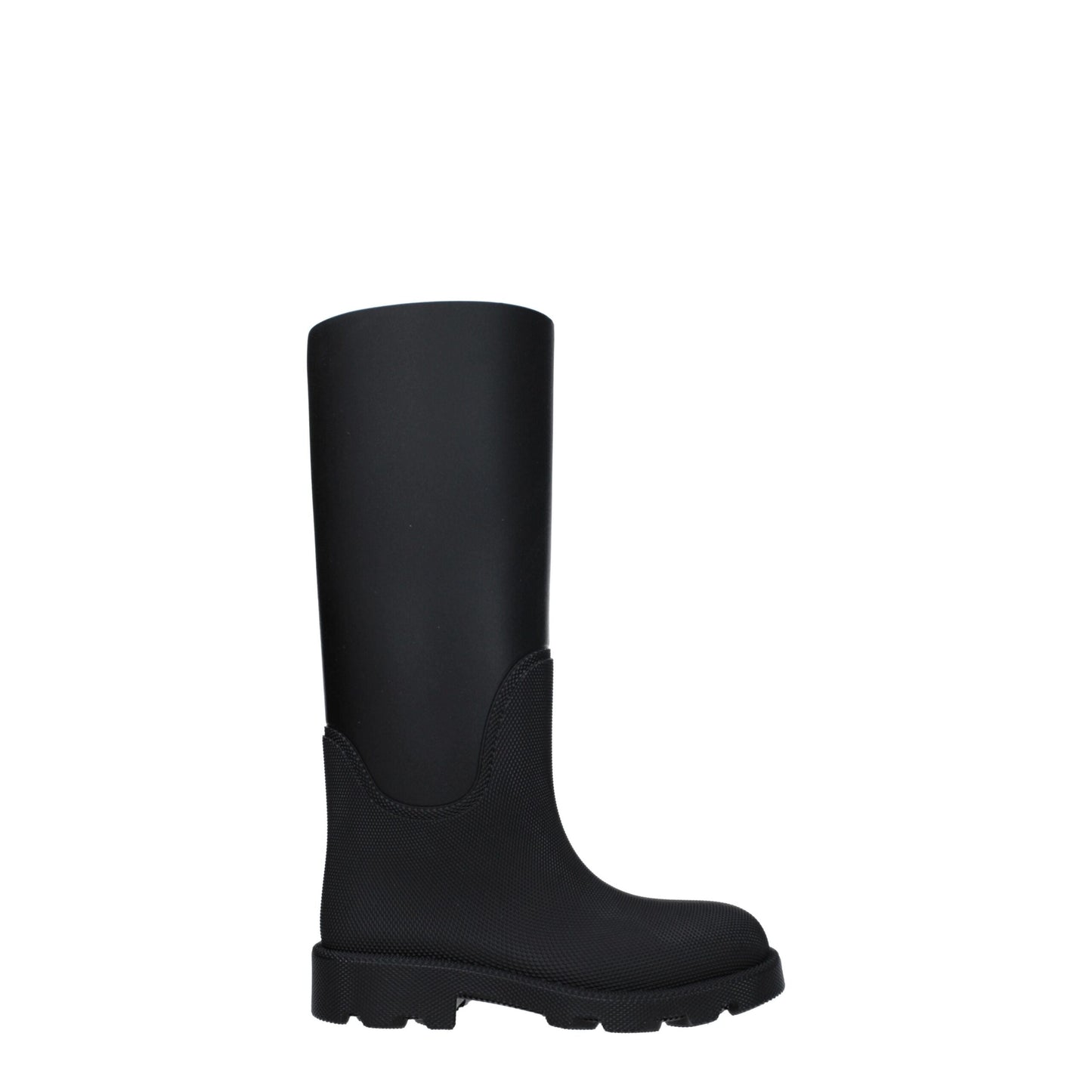 Burberry – Schwarze Gummistiefel aus Baumwolle