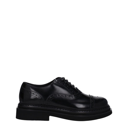Dolce & Gabbana Black Leather Oxfords And Derbies