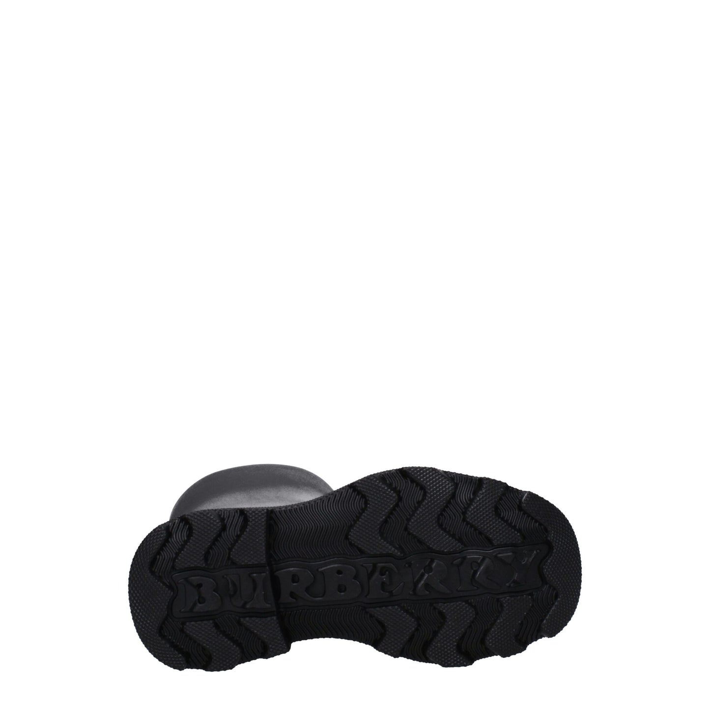 Burberry – Schwarze Gummistiefel aus Baumwolle