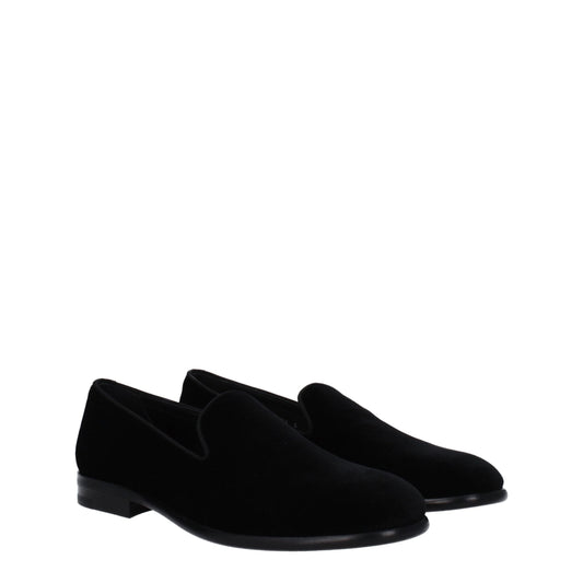 Dolce &amp; Gabbana – Slipper aus schwarzem Samt