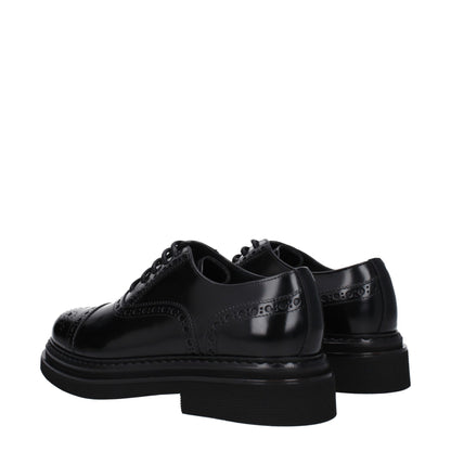 Dolce & Gabbana Black Leather Oxfords And Derbies