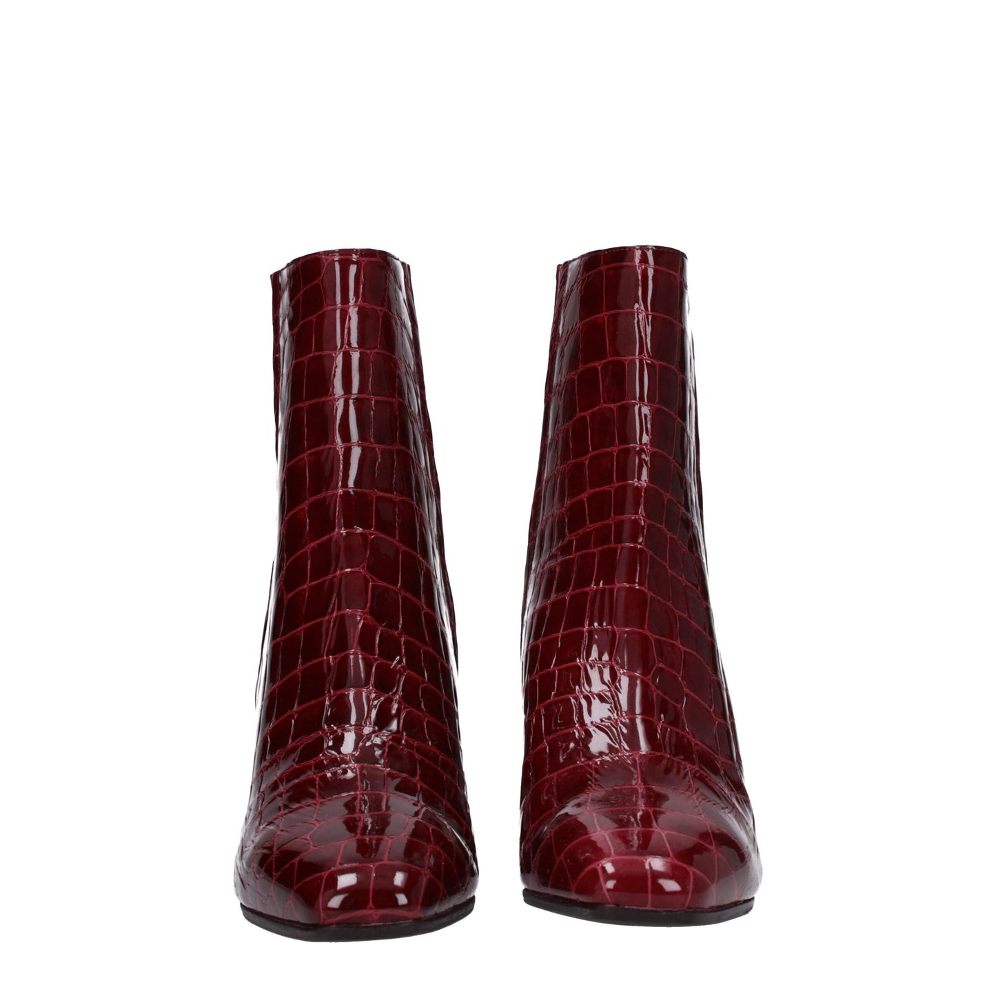 Aquazzura Rote Lederstiefeletten