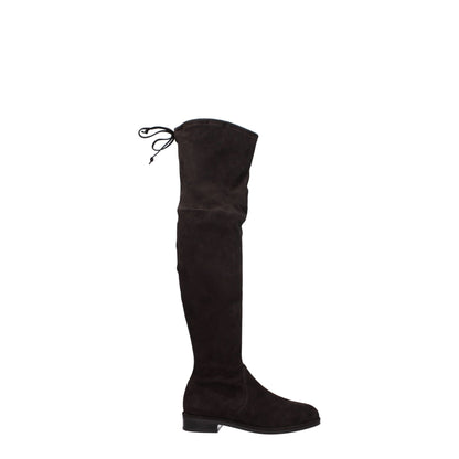 Stuart Weitzman Overknee-Stiefel aus braunem Leder