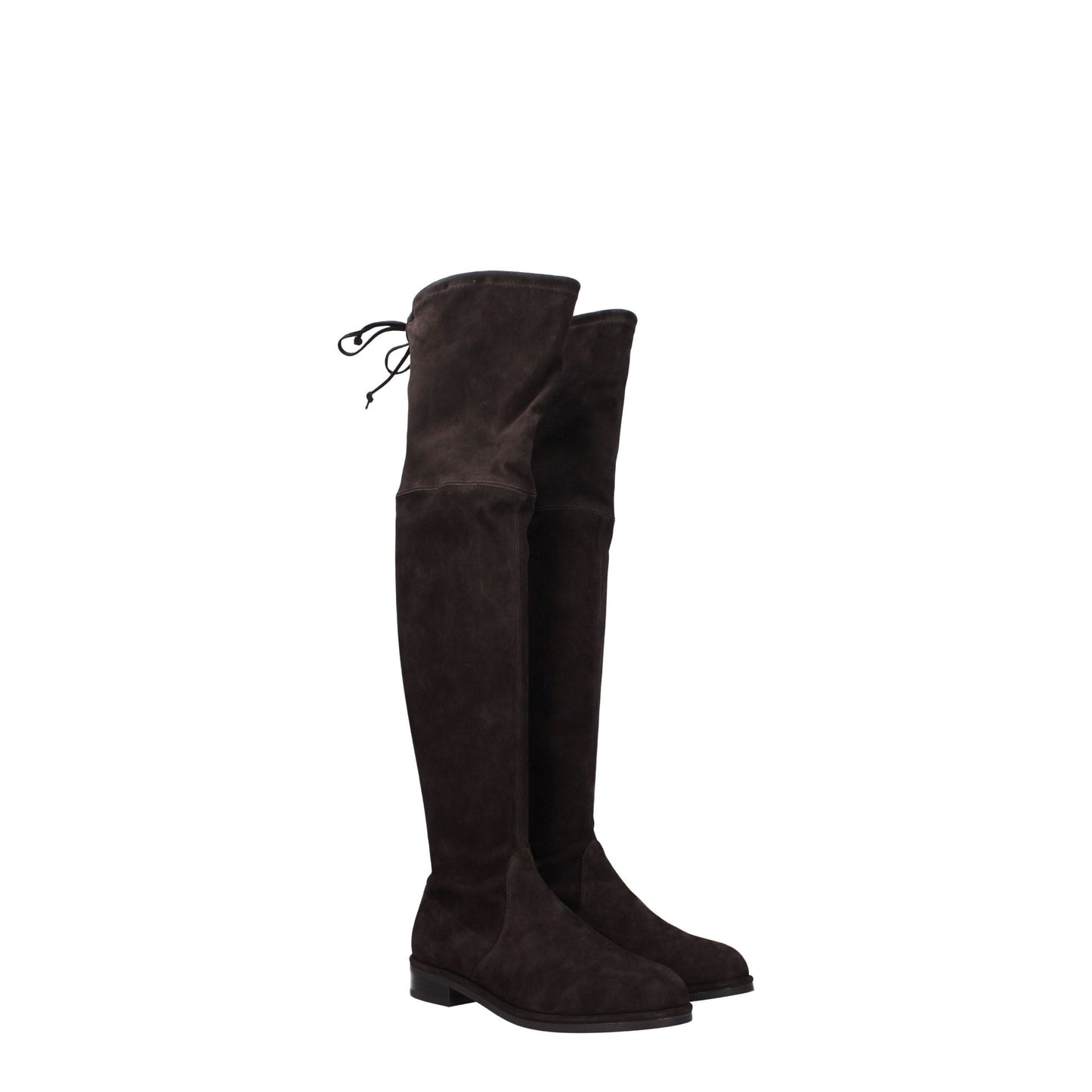 Stuart Weitzman Overknee-Stiefel aus braunem Leder