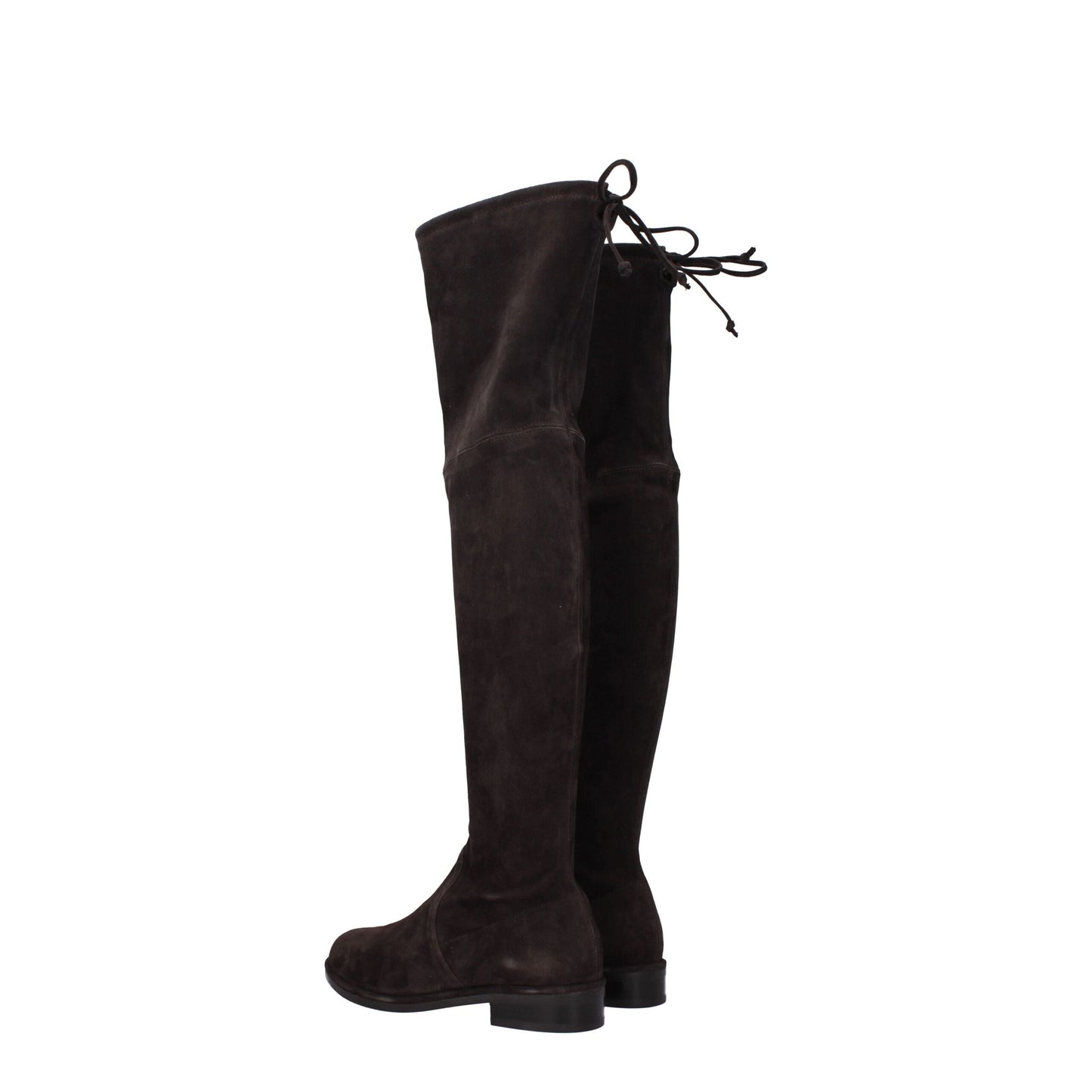 Stuart Weitzman Overknee-Stiefel aus braunem Leder