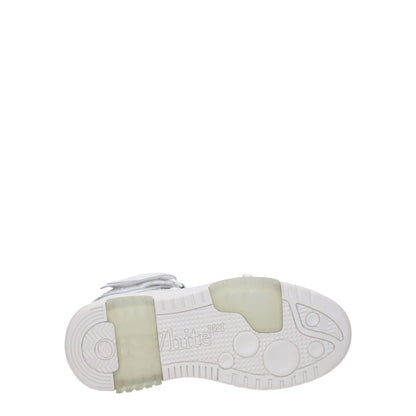 Off-White weiße Leder-High-Top-Sneaker