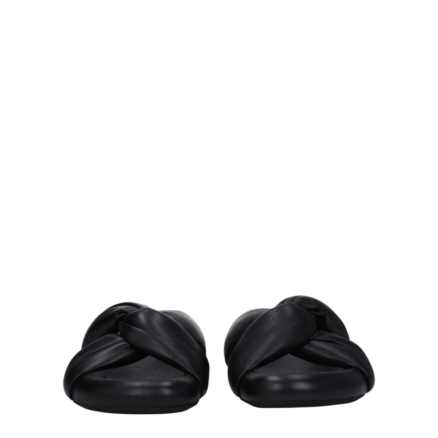 Marni Black Leather Slippers
