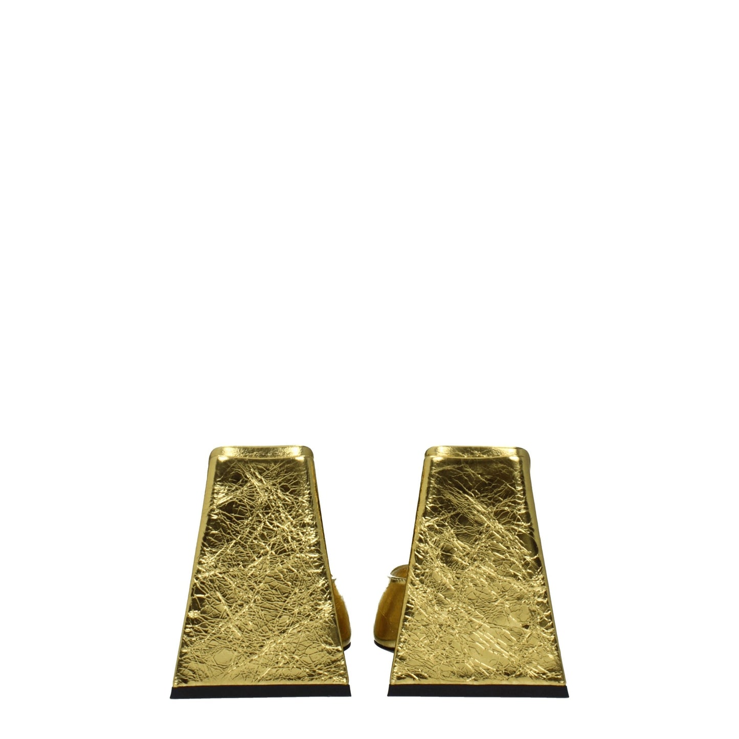 The Attico goldene Leder-Plateausandalen