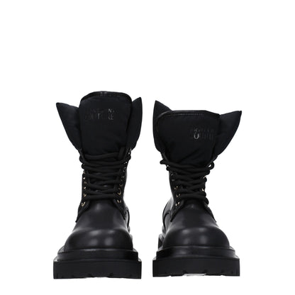 Versace Jeans – Schwarze Ankle Boots aus Polyethylen