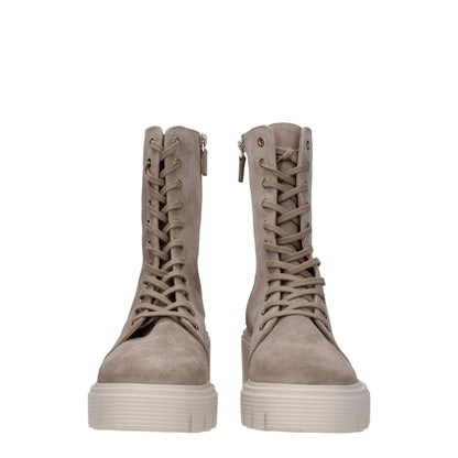 Stuart Weitzman Beige Lederstiefeletten