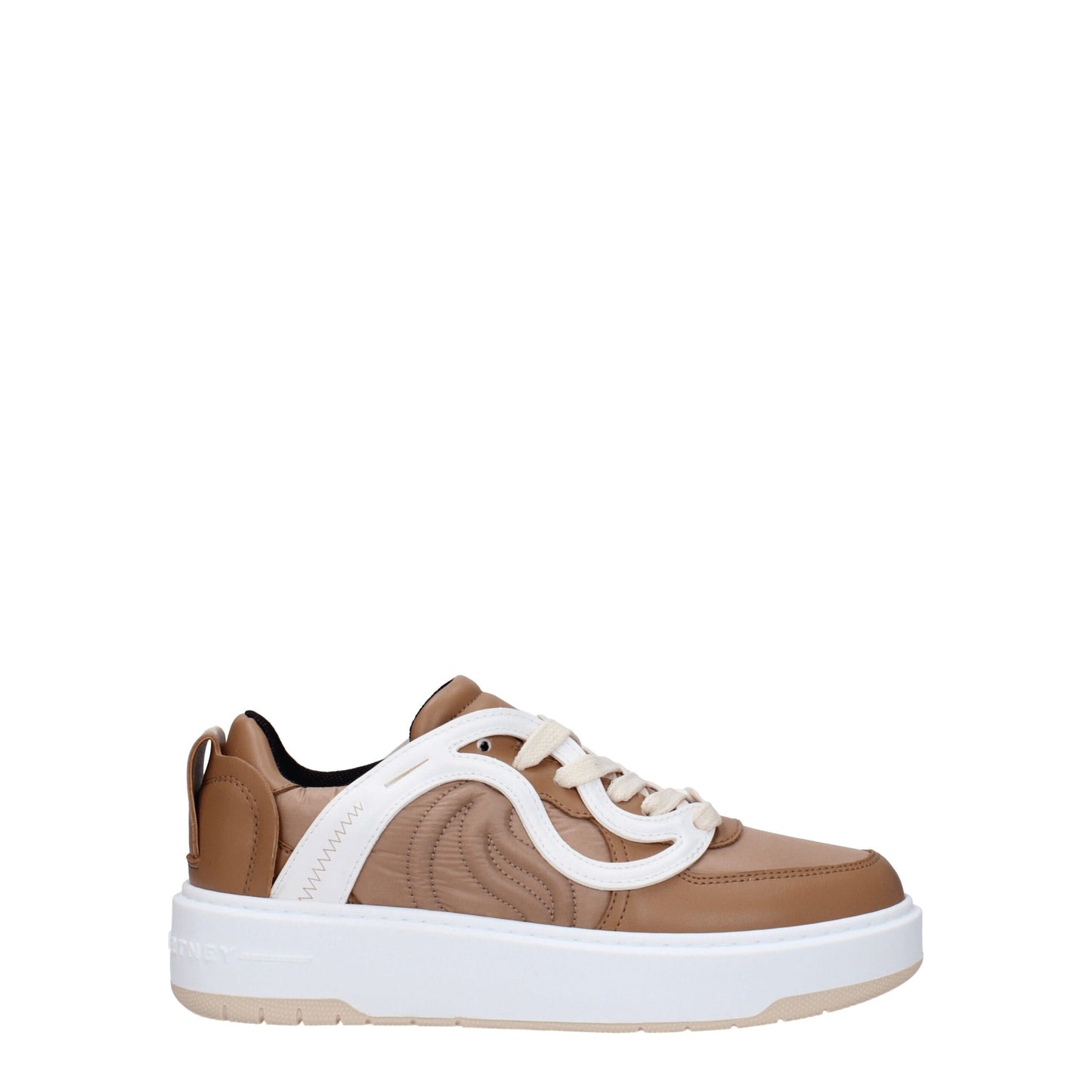 Stella McCartney – Klobige Sneakers aus braunem Stoff