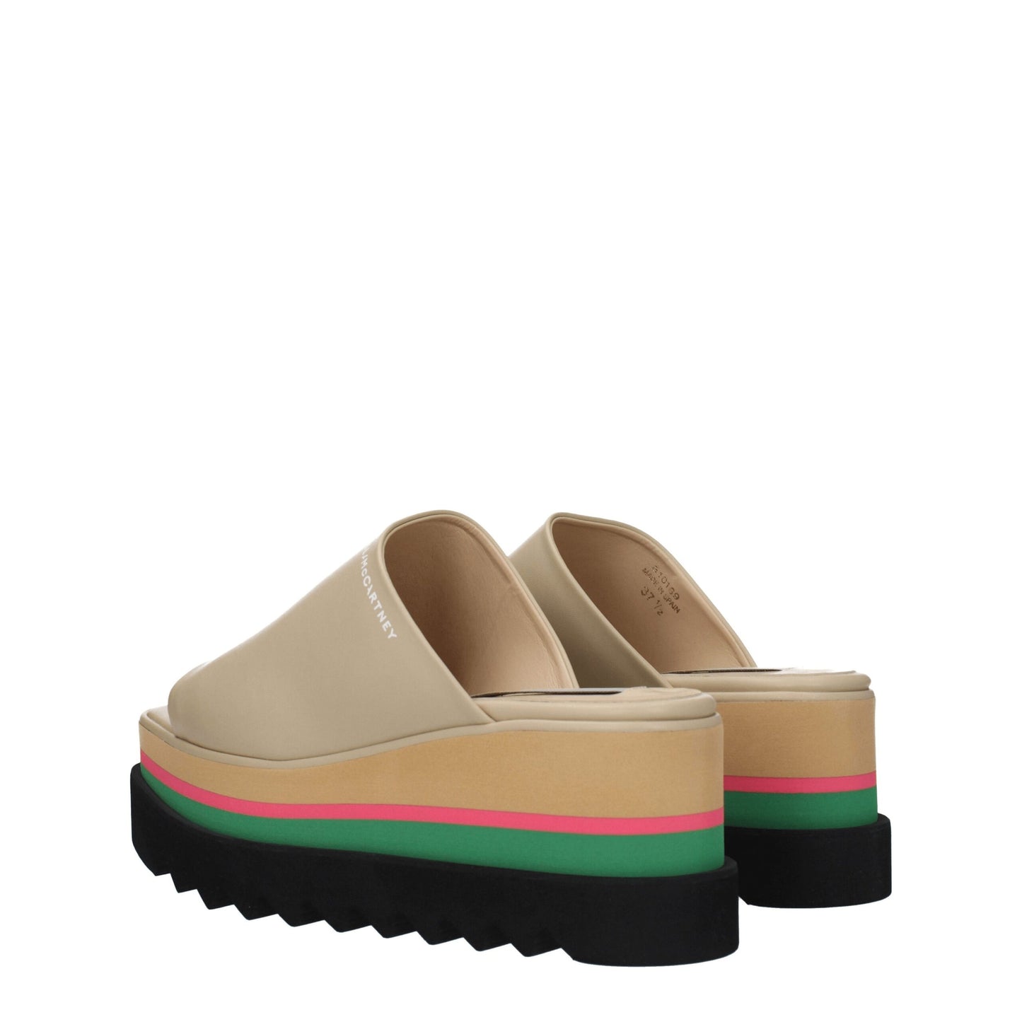 Stella McCartney Leder-Slipper in Beige