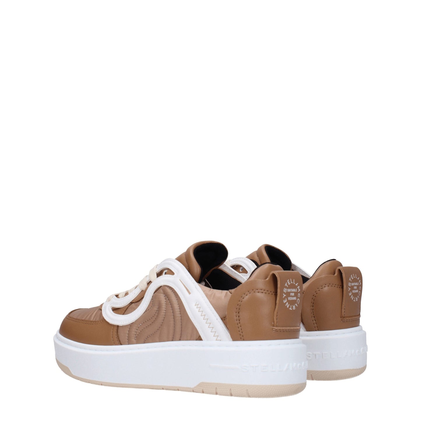 Stella McCartney – Klobige Sneakers aus braunem Stoff
