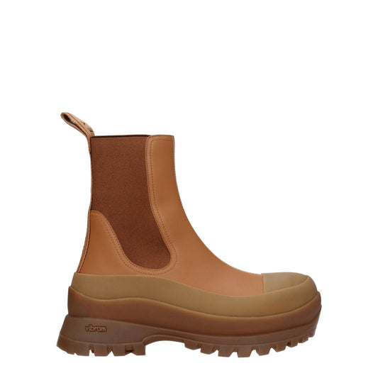 Stella McCartney – Braune Lederstiefeletten