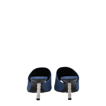 Givenchy Blaue Stoff-Plateausandalen