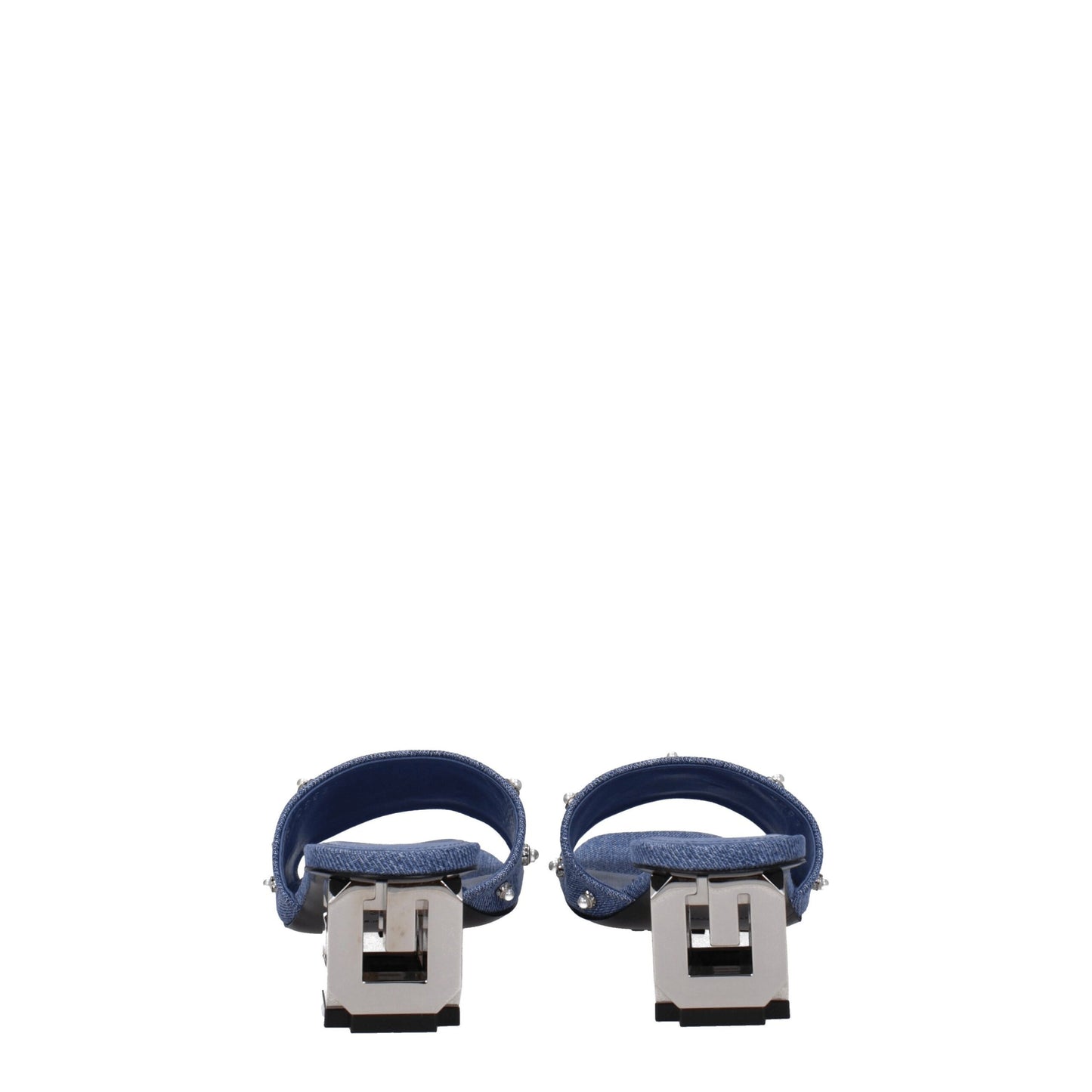 Givenchy – Flache Sandalen aus blauem Stoff