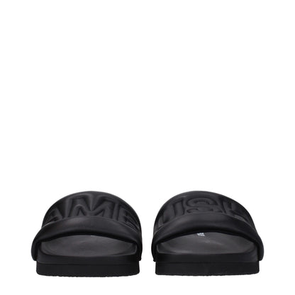 Ambush Black Leather Slippers