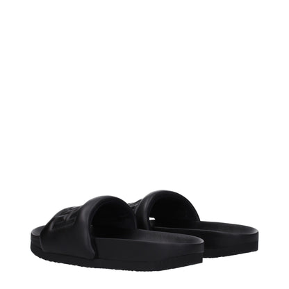 Ambush Black Leather Slippers