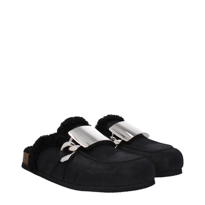 Jw Anderson Black Leather Slippers