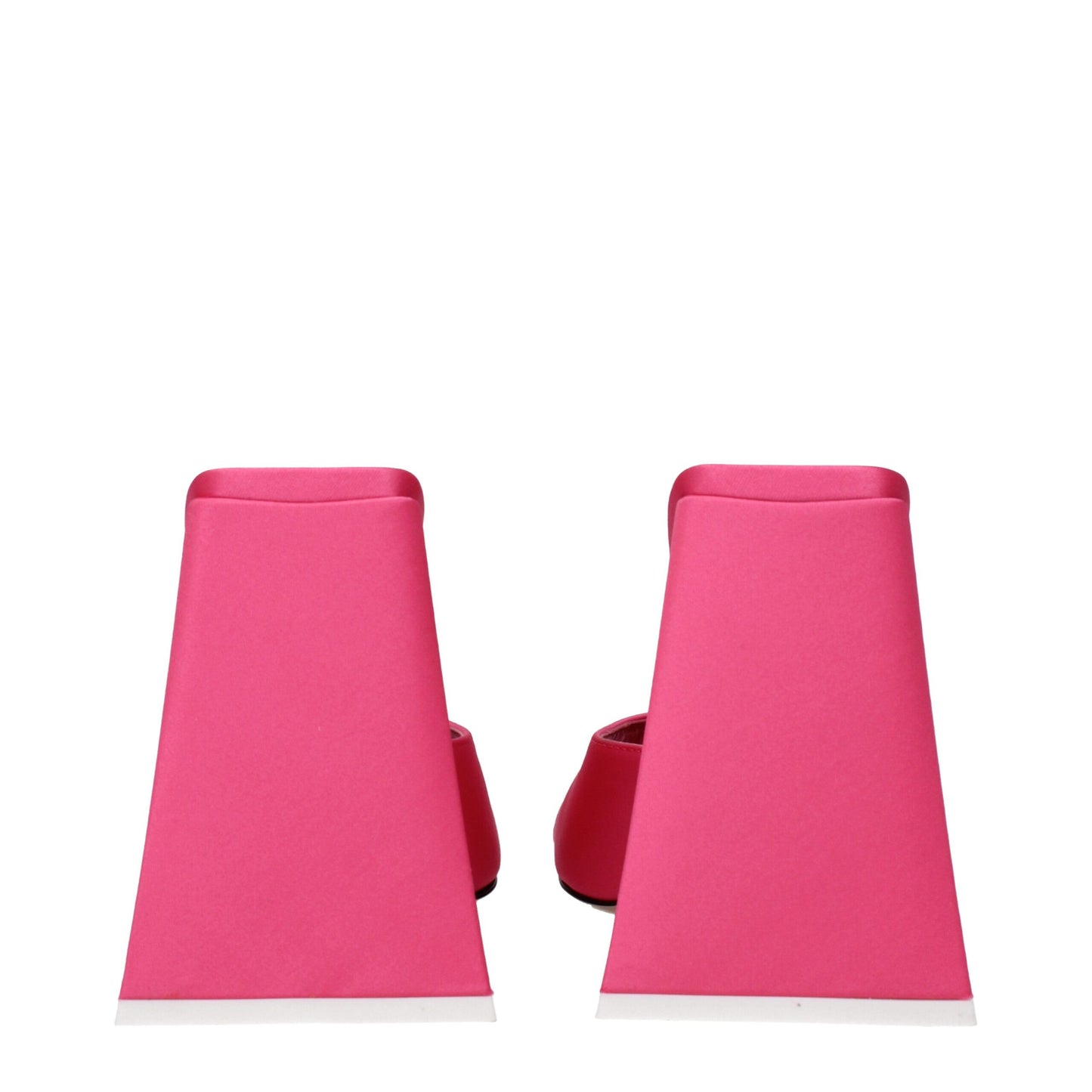 The Attico Plateau-Sandalen aus rosafarbenem Stoff