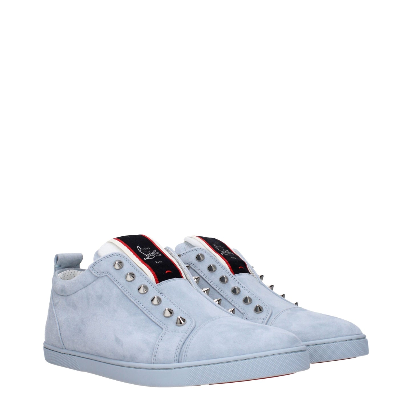 Christian Louboutin Slipper aus blauem Leder