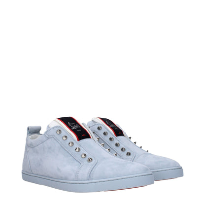 Christian Louboutin Slipper aus blauem Leder