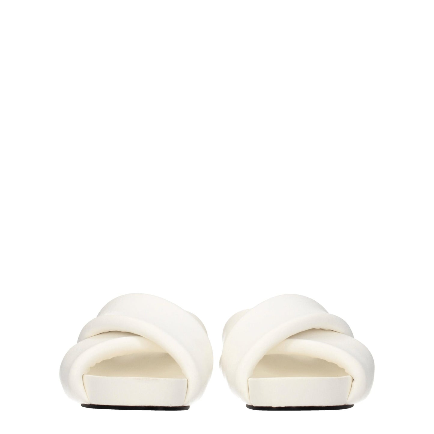 Jil Sander White Leather Slippers