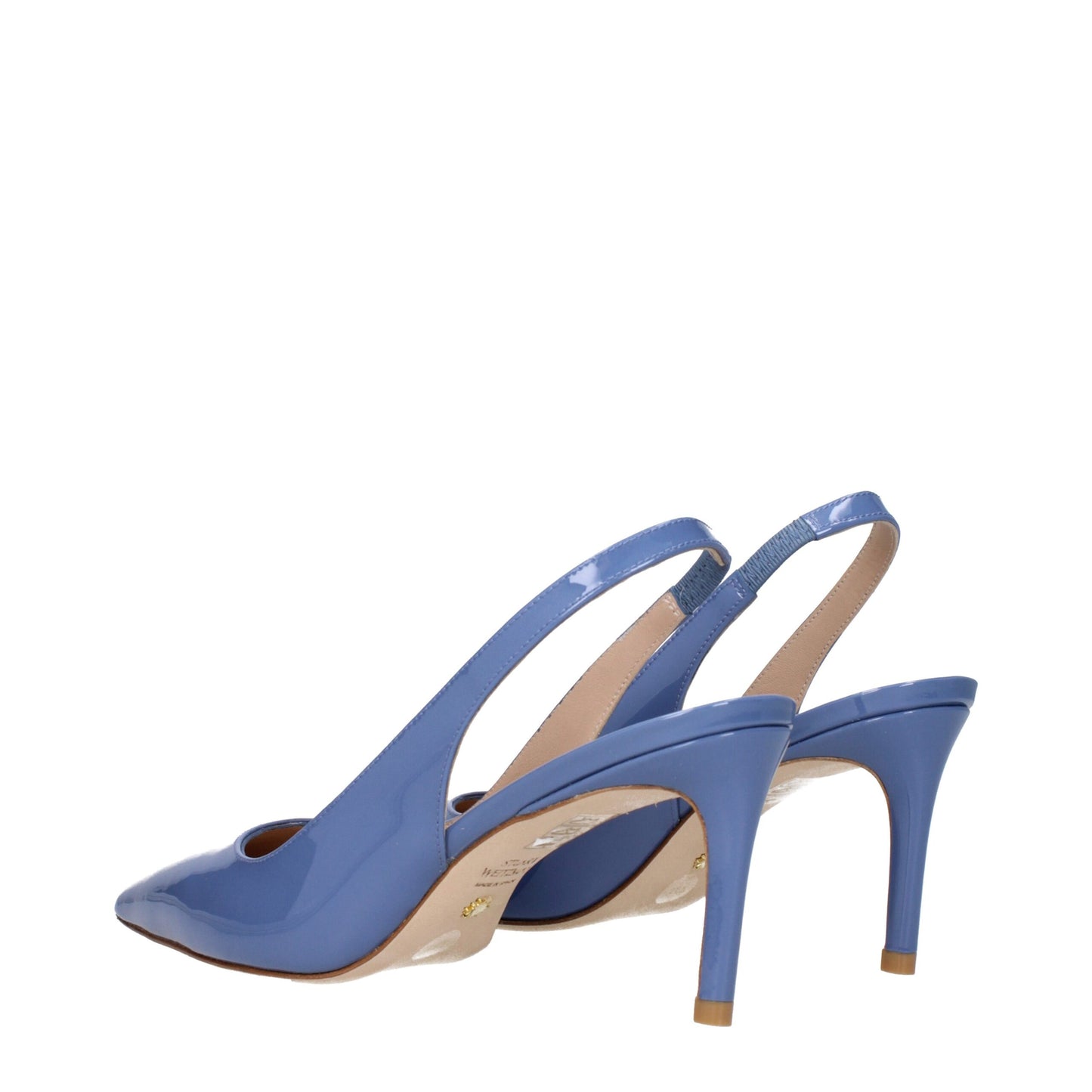 Stuart Weitzman – Hellblaue Pumps aus Leder mit hohem Absatz