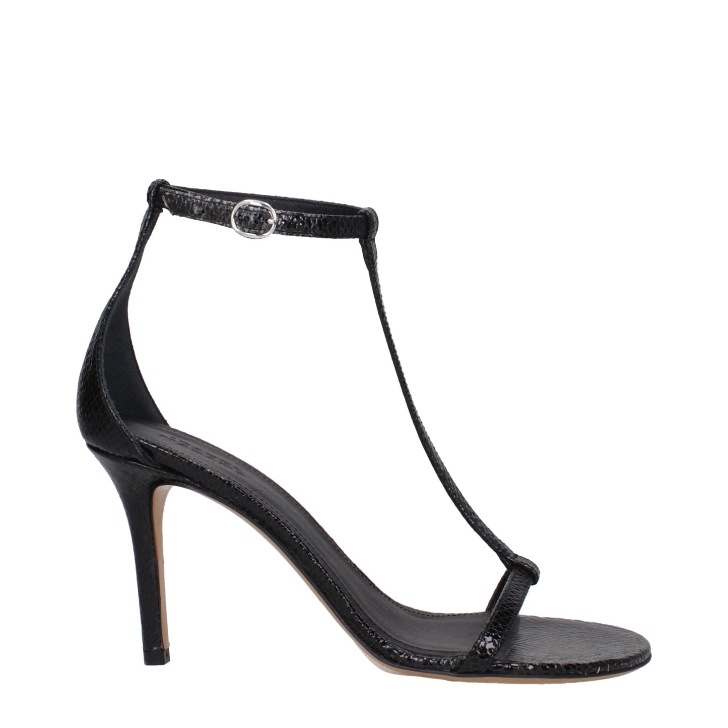 Isabel Marant Schwarze Leder-Stiletto-Sandalen
