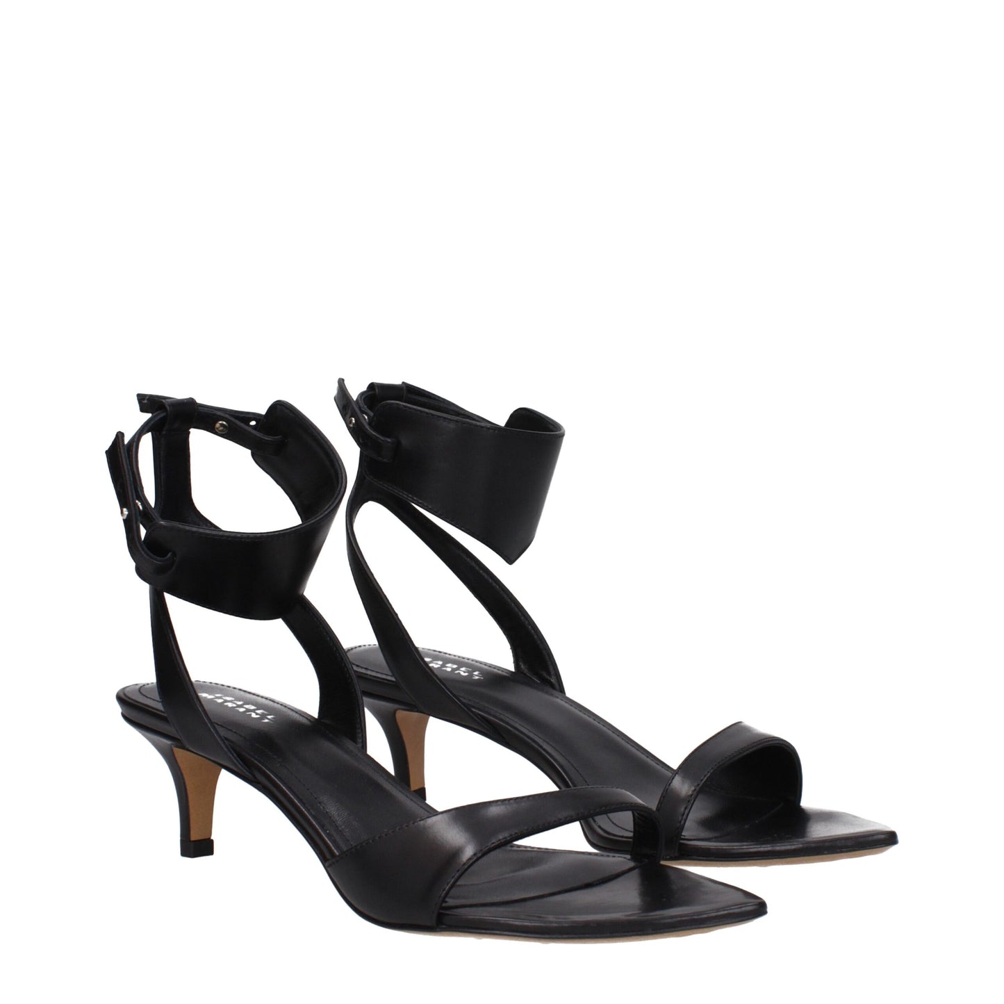 Isabel Marant – Flache Sandalen aus schwarzem Leder
