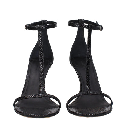 Isabel Marant Schwarze Leder-Stiletto-Sandalen