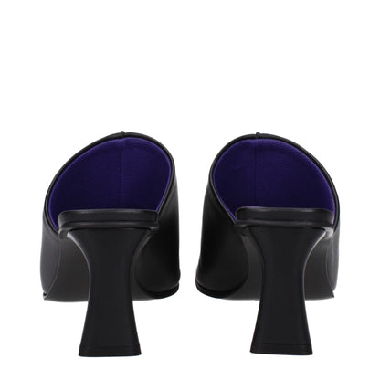 Stella McCartney Black Leather Stiletto Heel Sandals