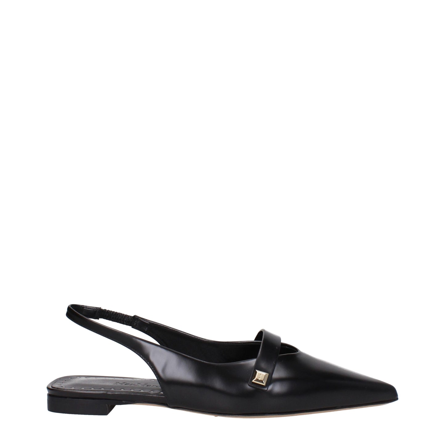 Max Mara – Schwarze Ballerinas aus Leder