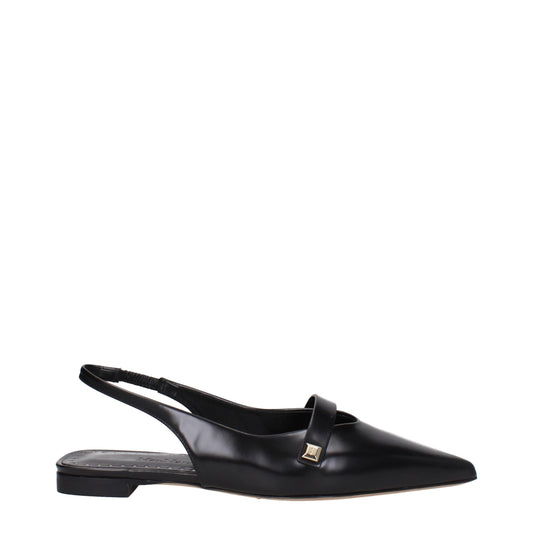 Max Mara – Schwarze Ballerinas aus Leder