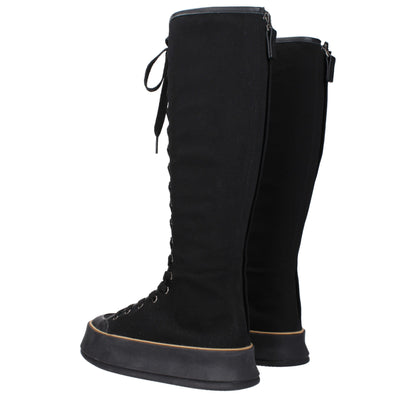Max Mara – Schwarze Schnürstiefel aus Stoff