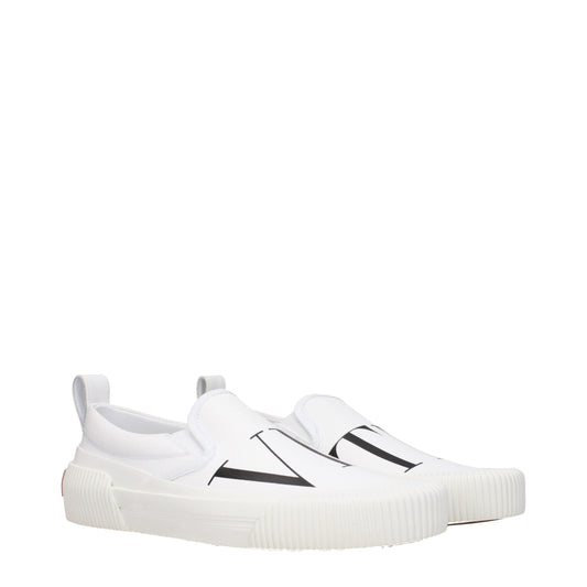 Valentino Garavani Slip-On-Loafer aus weißem Stoff