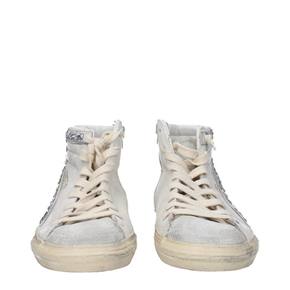 Golden Goose White Leather High Top Sneakers