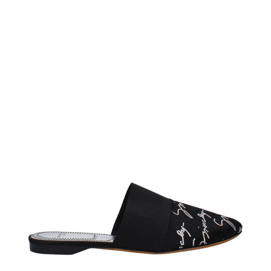 Givenchy – Schwarze Satin-Slipper-Sandalen